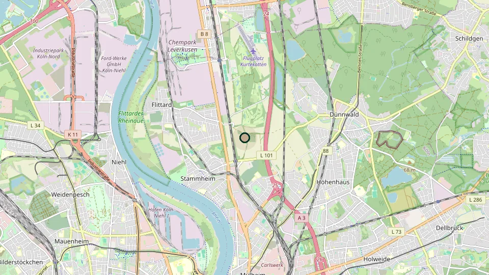 Karte von Köln-Flittard