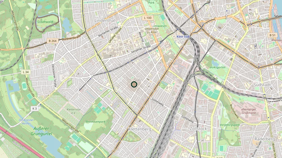 Karte von Köln-Sülz