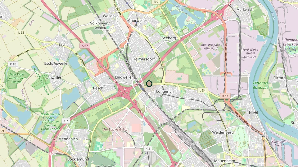 Karte von Köln-Heimersdorf