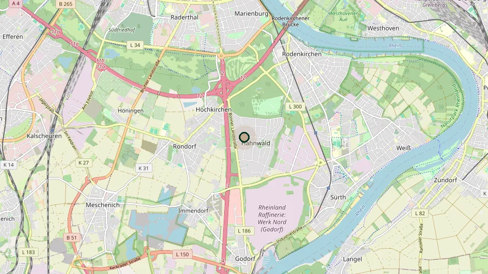 Karte von Köln-Godorf