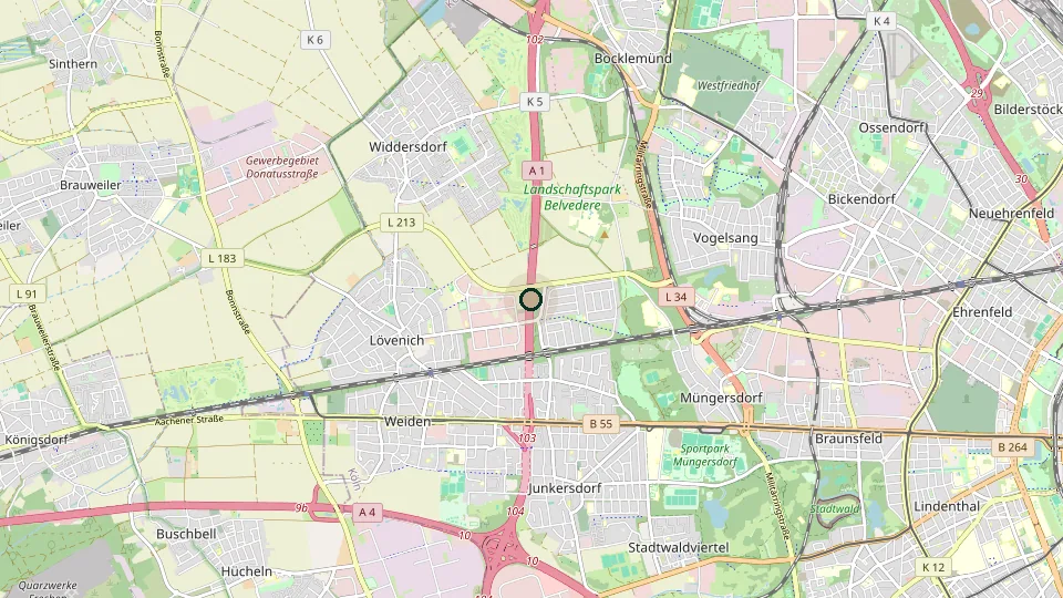 Karte von Köln-Lövenich