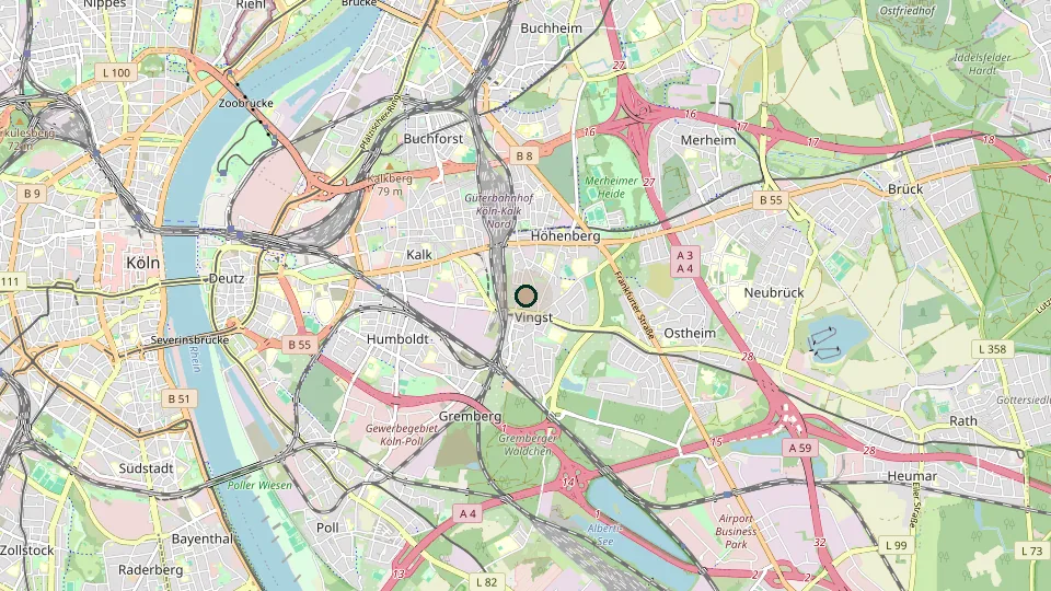 Karte von Köln-Vingst
