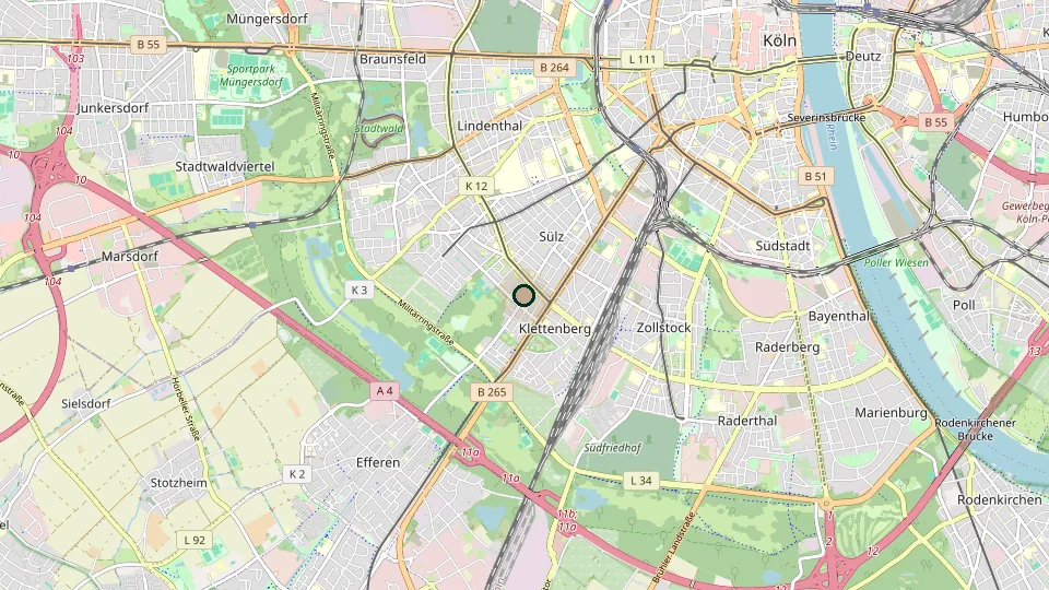 Karte von Köln-Klettenberg