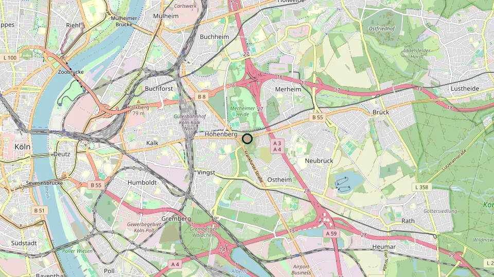 Karte von Köln-Ostheim