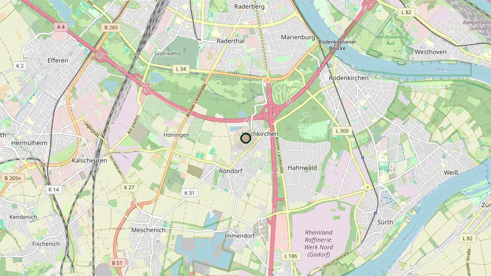 Karte von Köln-Rondorf