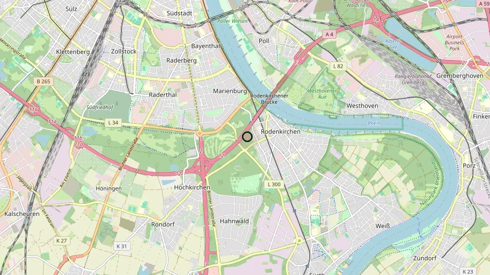 Karte von Köln-Rodenkirchen