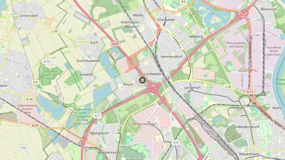Karte von Köln-Esch/Auweiler