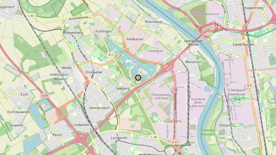 Karte von Köln-Roggendorf/Thenhoven
